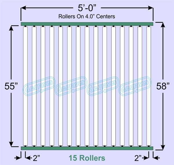 SR80-55-04-05, Steel Gravity Roller Conveyor