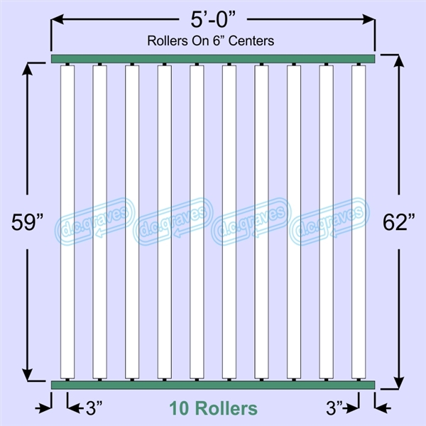 SR80-59-06-05, Steel Gravity Roller Conveyor