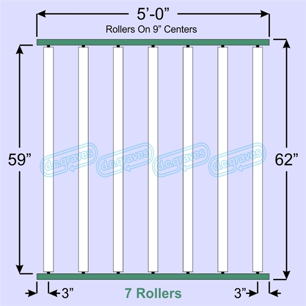 SR70-59-09-05, Steel Gravity Roller Conveyor