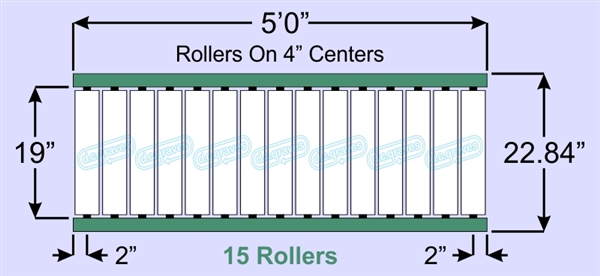 SR90-19-04-05, Steel Gravity Roller Conveyor