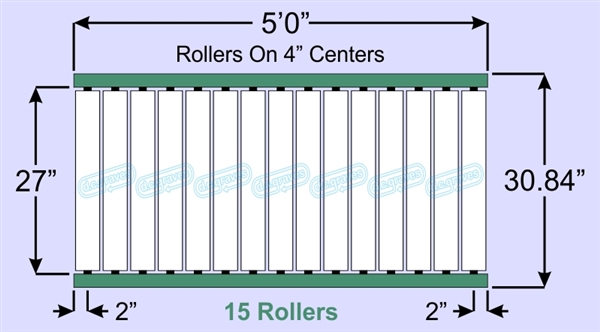 SR90-27-04-05, Steel Gravity Roller Conveyor