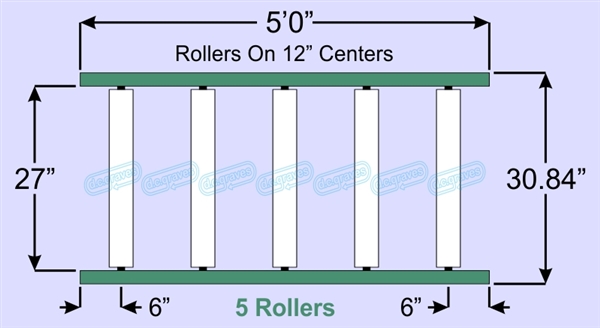 SR90-27-12-05, Steel Gravity Roller Conveyor