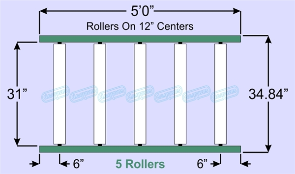 SR90-31-12-05, Steel Gravity Roller Conveyor