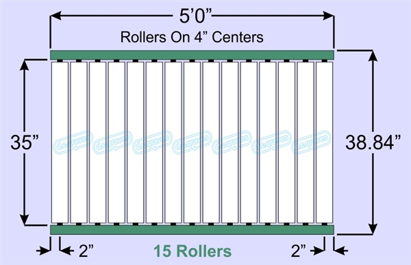 SR90-35-04-05, Steel Gravity Roller Conveyor
