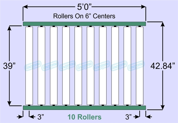 SR90-39-06-05, Steel Gravity Roller Conveyor
