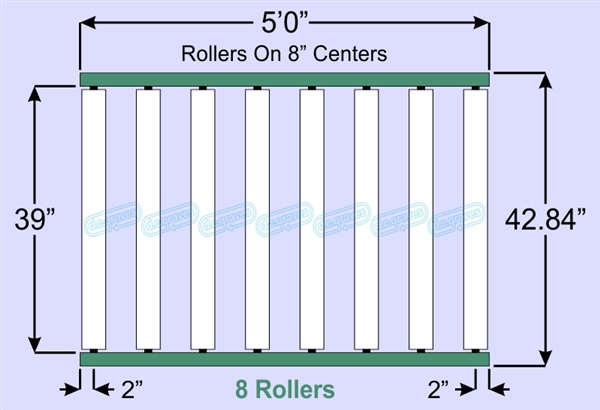 SR90-39-08-05, Steel Gravity Roller Conveyor