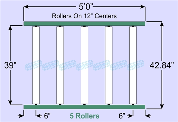 SR90-39-12-05, Steel Gravity Roller Conveyor