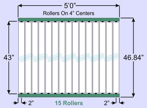 SR90-43-04-05, Steel Gravity Roller Conveyor
