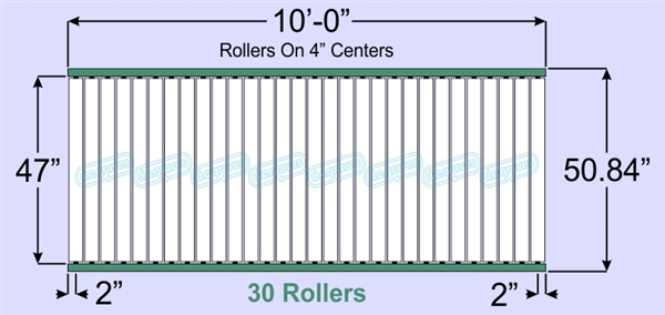 SR90-47-04-10, Steel Gravity Roller Conveyor