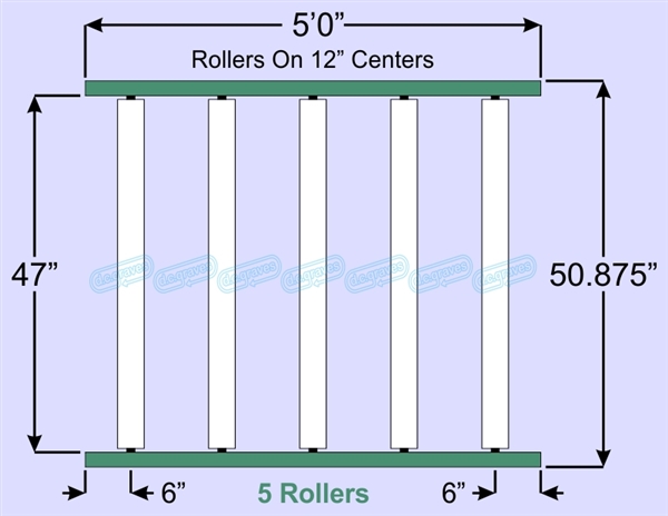 SR90-47-12-05, Steel Gravity Roller Conveyor
