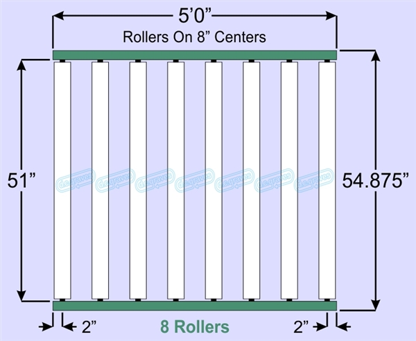 SR90-51-08-05, Steel Gravity Roller Conveyor