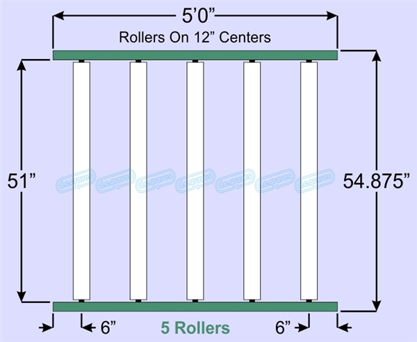 SR90-51-12-05, Steel Gravity Roller Conveyor