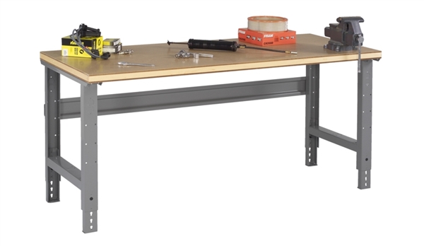 Compressed Wood Workbench w/ Adjustable Height Legs - 30" x 48" Bench Top