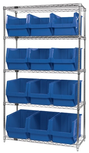 WR5-533 12 Bin, Magnum Bin Wire Shelving