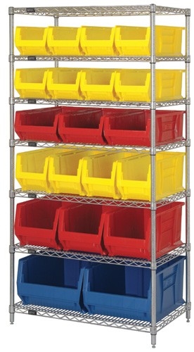 20 Bin 24In Wire Shelving System