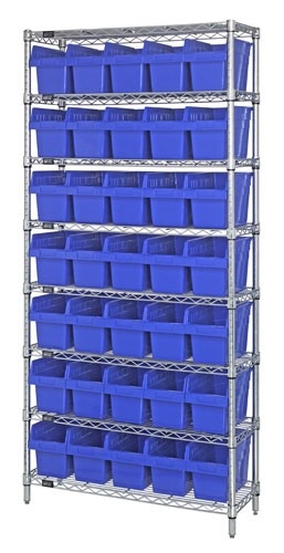 WR8-804 8 Inch Shelf Bin Wire Shelving