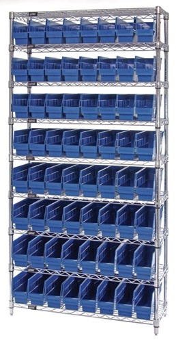 WR9-201 6 Inch Shelf Bin Wire Shelving