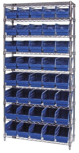 WR9-204 6 Inch Shelf Bin Wire Shelving