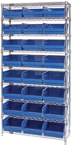 WR9-209 6 Inch Shelf Bin Wire Shelving