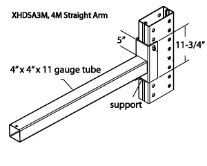 48 Inch Straight Arm 3000lbs Capacity