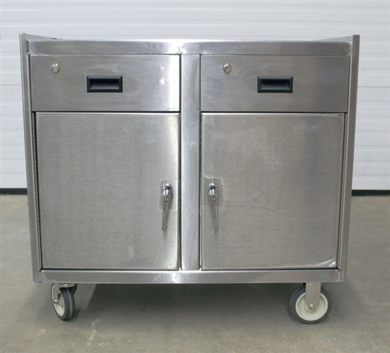 Used Stainless Steel Mobile Workstation