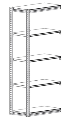 Adder Shelving Unit 5 Shelves 18 x 36In Shelf Size