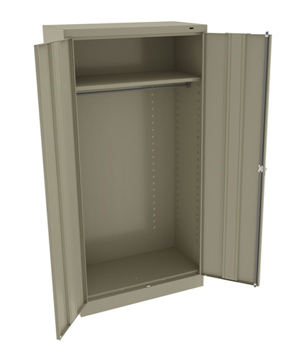 Metal Wardrobe Cabinet with Solid Doors