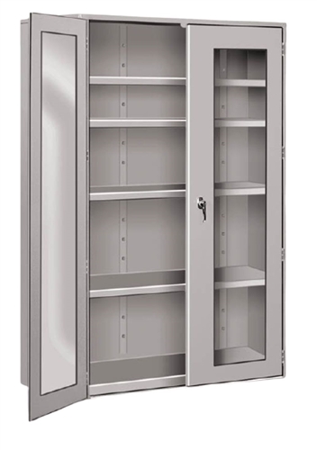Storage Cabinet with Plexiglass Door 24 Inch Depth