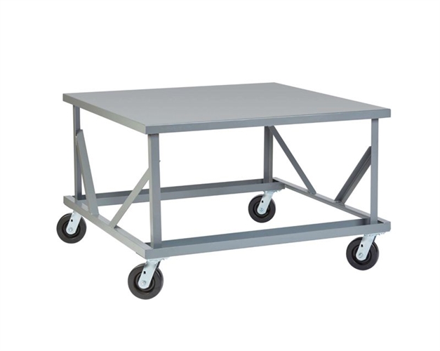 Fixed Height Mobile Pallet Stand with Solid Deck