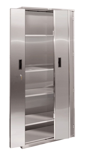 Stainless Steel Bi Fold Door Cabinet