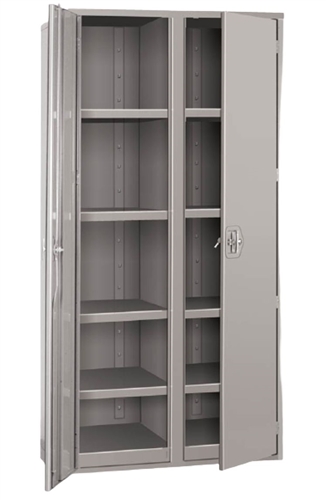 Two Door Center Partition Storage Cabinet - 19" x 48" x 72"