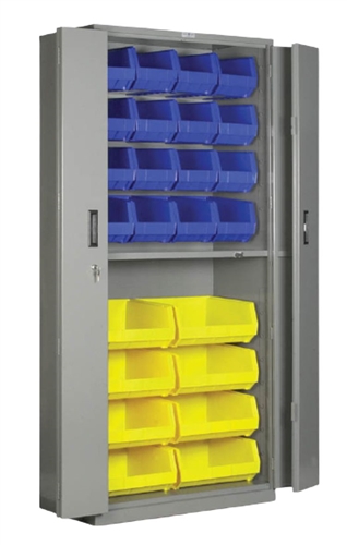 Standard Bi Fold Door Storage Cabinet with Bins