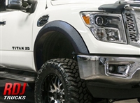 2016-2021 Nissan Titan XD PRO-X-TEND Streamline Style Fender Flares by RDJ Trucks | 25-5020 || 16 2017 2018 2019 2020 || Smooth Paintable, Textured , Rhino Skin Coating