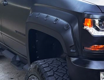 Chevrolet Silverado 2500 15-19 PRO-POPPED series bolt-on reverse pocket style fender flares