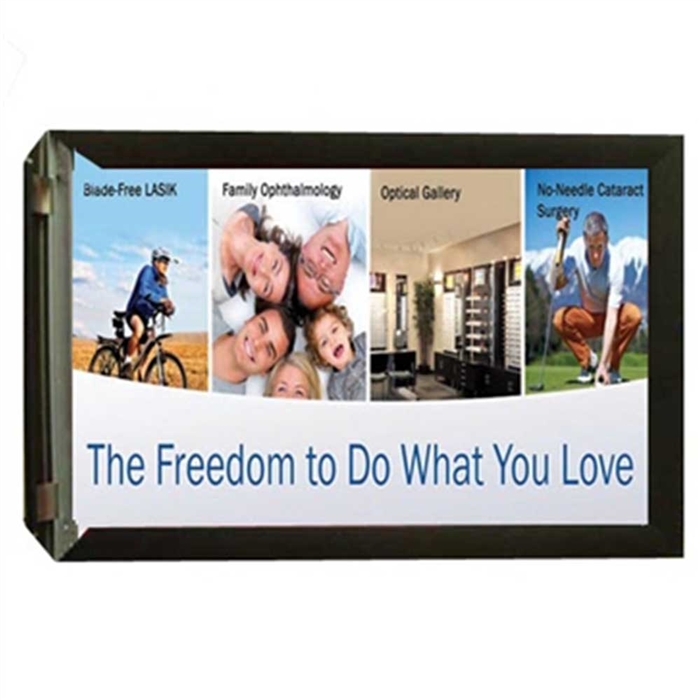 Wall Banner Frame - 2.5" Aluminum Flip Up Rail with Backer Panel