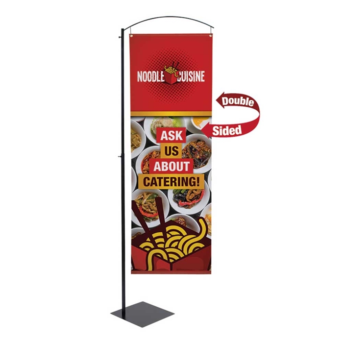 Curved Cantilever Indoor Banner Stands