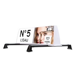Lighted Top Car Signs | Model 5 Thin Brackets