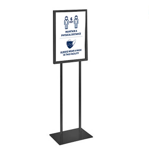 3-Tier Poster Stands Sign Holder 22W x 28H Black