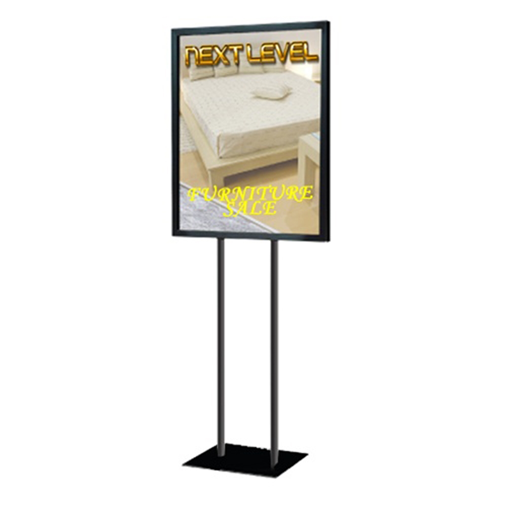 Vertical Poster Stand Frame 22 x 28 Polished Chrome Finish