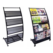 4 Shelf Mobile Literature Display