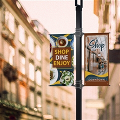 New Light Pole Sign with Die-Cut Graphics