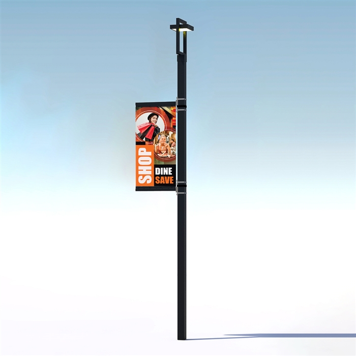 New Light Pole Sign with Pole Cover