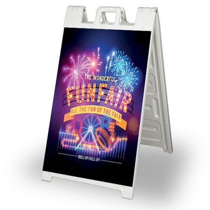 Signicade Sidewalk Sign with Adhesive Vinyl Prints - 24" x 36"