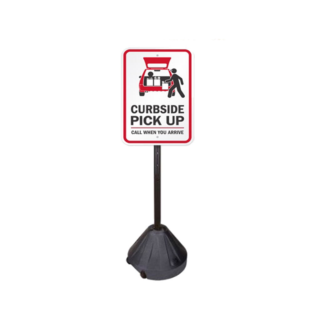Portable Base Pole Signs | 2 Wheel Pole Sign Holders