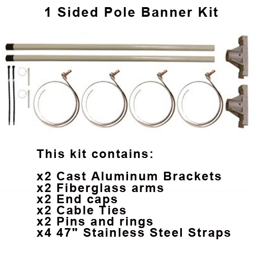 Pole Banner Brackets | 36" Pole Pocket Banner Brackets