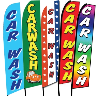 Car Wash Swooper Flags