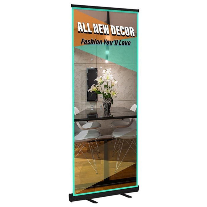 Standard Retractable 33" x 81" (black) Graphic Package