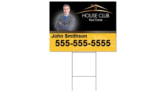 Yard Sign and H-Stake - Real Estate Yard Sign