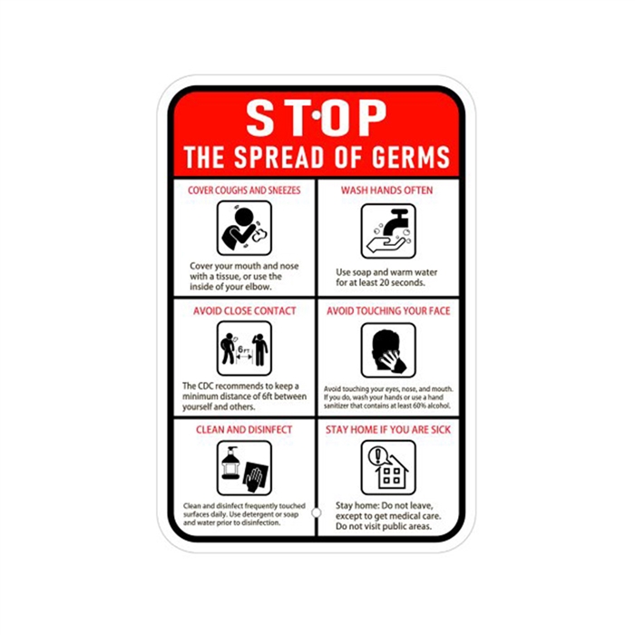 Stop Germs Safety Signs