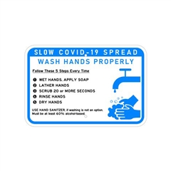 Wash hands safety sign